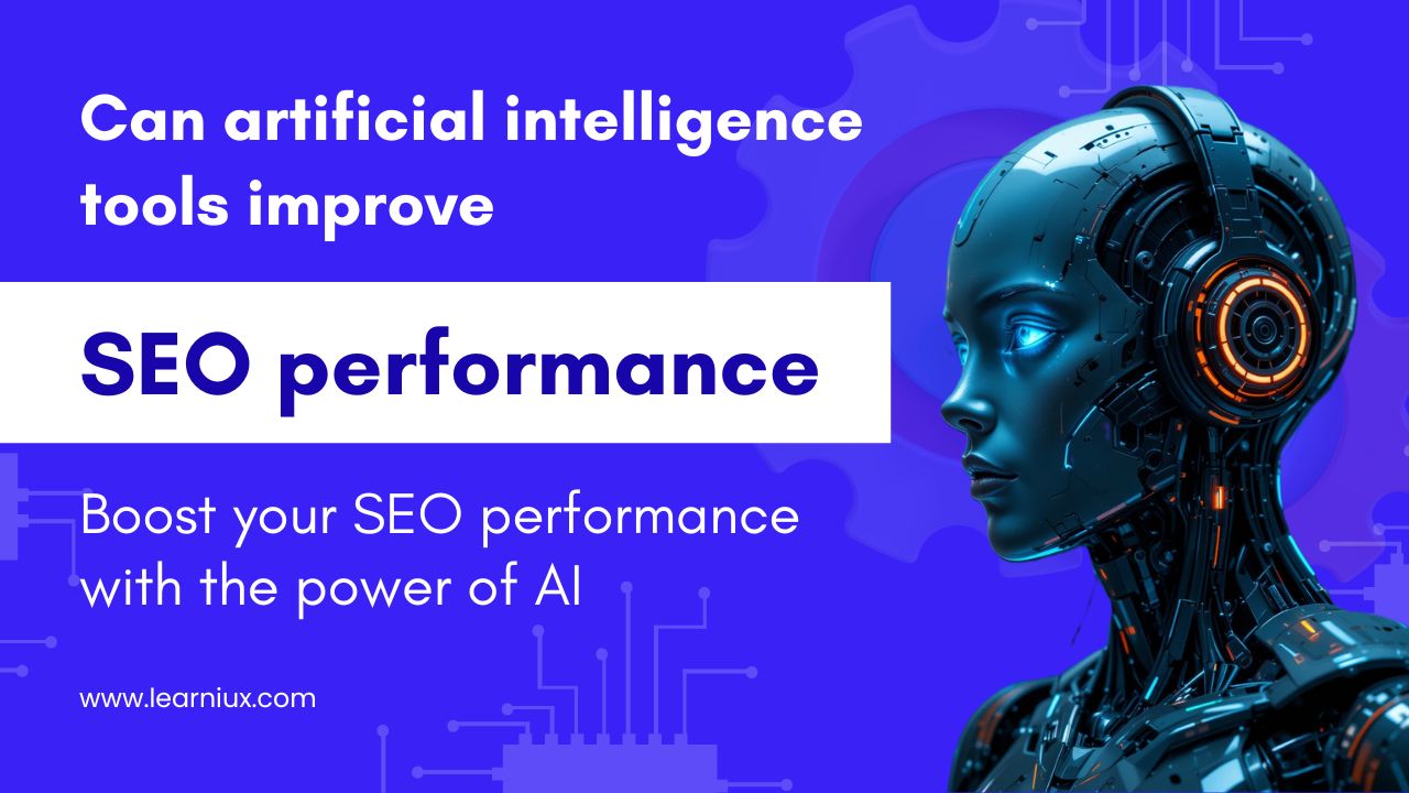 Futuristic AI robot head with headphones that boost SEO performance.