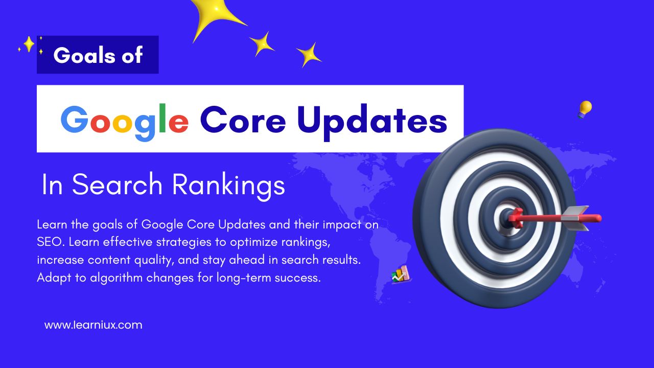 A target with an arrow hitting a bullseye, symbolizing the goals of Google Core Updates and SEO optimization strategies for search rankings.