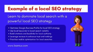 Example of a local SEO strategy