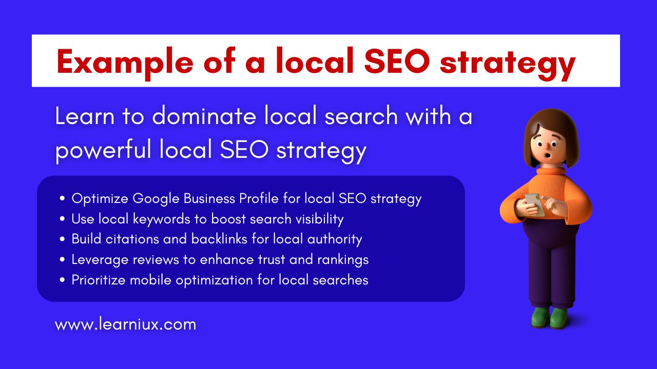Example of a local SEO strategy