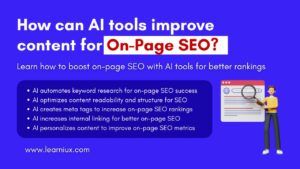 How can AI tools improve content for On-Page SEO?