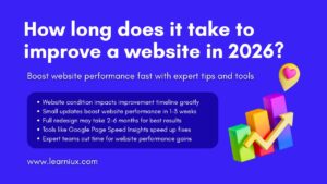 How long does it take to improve a website in 2026?