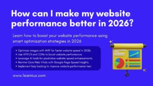 How can I make my website performance better in 2026?