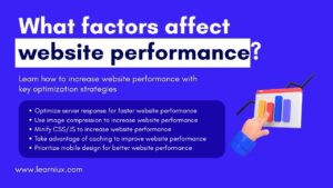 What factors affect website performance?