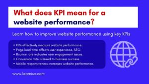 What does KPI mean for a website performance?