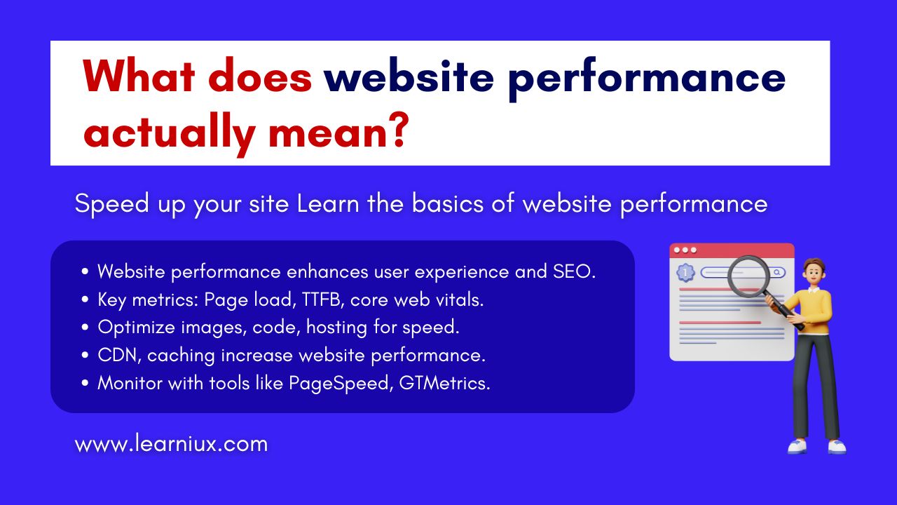 What does website performance actually mean?